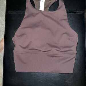 Lululemon Espresso Logo Elastic Everlux Shelf Tank
